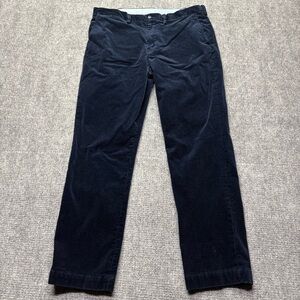 Polo Ralph Lauren Corduroy Pants Mens 38x34 Blue Stretch Straight Fit Preppy